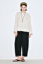 Rustic Slit Bluz Naturel