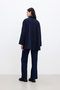 Trench Coat with Cape Detail, Dark Blue - 8
