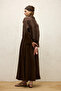 Linen Long Sleeve Crop Shirt Brown - 6