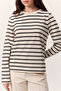 Striped Long Sleeve Regular Fit Tshirt Black - 6