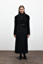 Belted Long Coat Black - 3