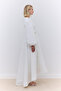JACQUARD TAIL EVENING DRESS ECRU - 4