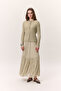Crush Pleated Long Skirt Thyme - 5