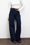 Gabardine Baggy Pants Navy Blue - 5