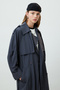 Technical Fabric Oversize Trench Coat Anthracite - 2