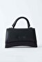 Textured Leather Bag Black - 3