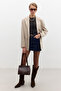 Classic Closed Blazer Jacket Stone - 3