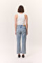 High Waist Flare Leg Jeans Light Blue - 8