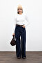 Gabardine Baggy Pants Navy Blue - 2