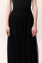 Lace Pleated Skirt Black - 6