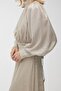 Shimmering Evening Dress Beige - 4