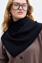 Soft Textured Triangle Scarf Black - 2