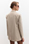 Classic Closed Blazer Jacket Stone - 6