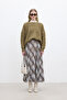 Wide Skirt with Volanes Coffee