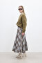 Wide Skirt with Volanes Coffee - 4