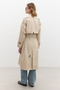BUTTONED DOUBLE-BREASTED TRENCH COAT BEIGE - 6