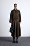 Premium knitted oversize bluz khaki - 2