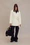 KIMONO STYLE FILLED BLAZER JACKET VANILLA - 5