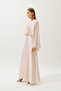 ADELE SATIN EVENING DRESS POWDER PINK - 7