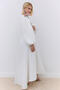 JACQUARD TAIL EVENING DRESS ECRU
