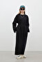 OVERSIZE COTTON DRESS BLACK - 5