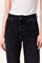 High Waist Straight Fit Jeans Black - 7