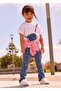 Girl's Bag Printed 2-Piece Leggings Set 3730 Blue