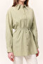 Striped Belted Shirt Green - 5