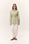 Striped Belted Shirt Green - 4