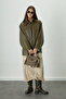 WORNED EFFECT LEATHER JACKET GREEN - 4
