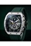 Function 45 mm Men's Wristwatch Green Silicone Band Large Case Sports Watch