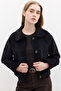 Quilted Velvet Jacket Black - 4