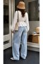 Women's V-Neck Tie-Detail Embroidery Detailed Blouse - 3