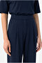 Women's Navy Blue Wide Leg Modal Blend Pants - 6