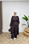 Molly Nelly Women's Long Tunic with Shoulder Shawl 3-Piece Set