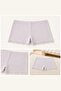Women's 3-Piece Lace Long Ribbed Boxer Shorts - Cotton Stretch Ribbed Underwear Set (Black, Grey, Lilac) m - 4
