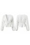 Women's V-Neck Tie-Detail Embroidery Detailed Blouse - 4