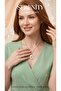 Art Steel Necklace with Green Leaf Tulip Figure - 2