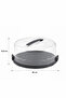 L-00501 Caramel Locked Lid Cake Pastry Storage Carrying Container Pyrex - Cake Jar Gray - 5
