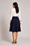Dark Blue Six Pieces Woven Bell Skirt - 3
