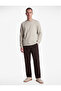 Regular Fit Cotton Pocketed Elastic Waist Trousers with Drawstrings