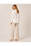 Women's White Textured Fabric Button-Front Lightweight Sheer -CHIC- - 4