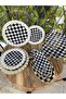 Breakfast Set 17 Pieces Gold Checkered