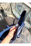 Women's Navy Blue Large Size Faux Leather Shoulder Bag Tote Shopper Bag – Daily Use - 4