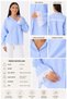 Women's Striped Oversize 100% Cotton Long Sleeve Shirt - 7