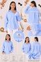 Women's Striped Oversize 100% Cotton Long Sleeve Shirt - 8