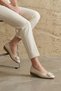 , Women's Genuine Leather Comfort Ballerinas 1611050Z2221 Beige - 2