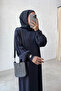 Balloon Sleeve Mercerized Dress - Smoked - 3