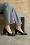 , Women's Genuine Leather Heeled Shoes1331003z974 Black - 2