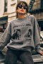 Smoked Printed Oversized Women's Sweatshirt Mg1923